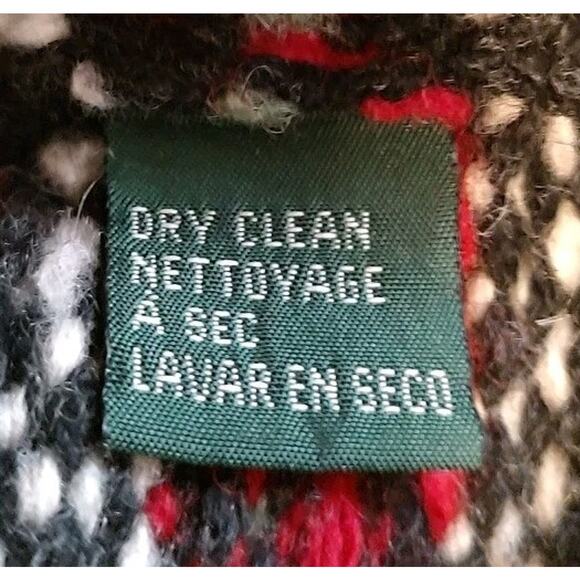 Women's Lauren by Ralph Lauren 72% Lambs 28%Wool 1/4 ZIP Nordic Sweater - Medium - Picture 5 of 5